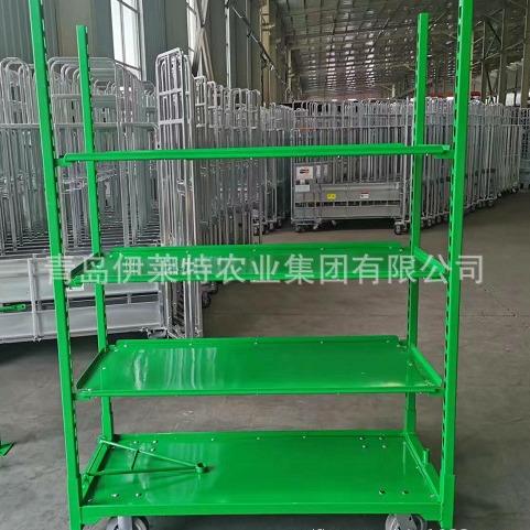 厂家直销基地周转车,商场展示架,蔬菜花卉育苗带脚轮周转车
