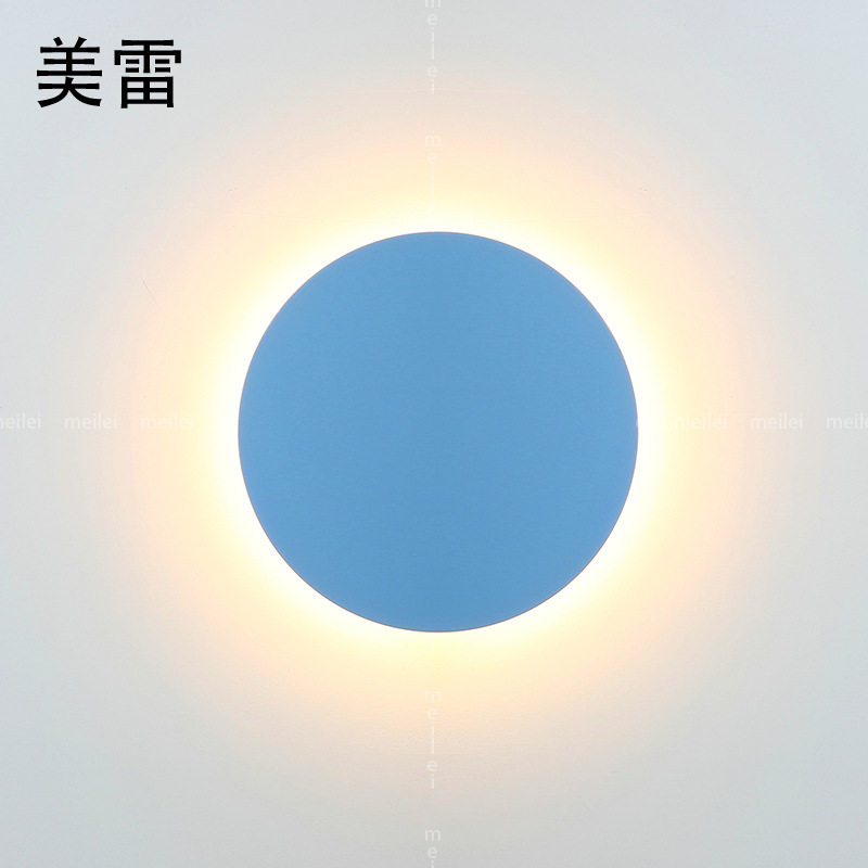 北欧圆形壁灯卧室走廊过道