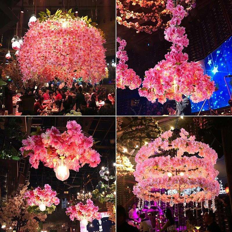 中山工厂直销广东中山古镇花艺装饰吊灯繁花酒吧主题音乐餐吧网红
