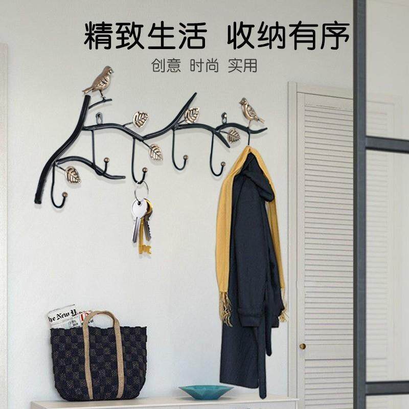 墙壁挂钩墙上挂衣架卧室门后粘贴衣帽钩玄关入户挂衣钩装饰壁挂
