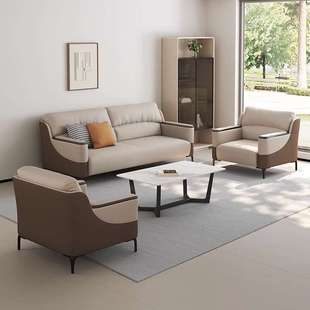 简约办公室沙发组合会客接待现代休闲商务沙发三人位办公沙发家用
