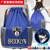 加厚双肩足球布袋收纳广告抽绳游泳背包篮球包马拉松束口袋运动包