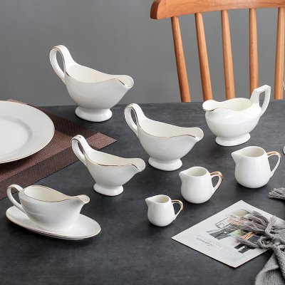 勺斗加奶杯杯牛奶罐小糖奶奶牛奶浓缩咖啡金边奶奶壶盅缸陶瓷汁盅