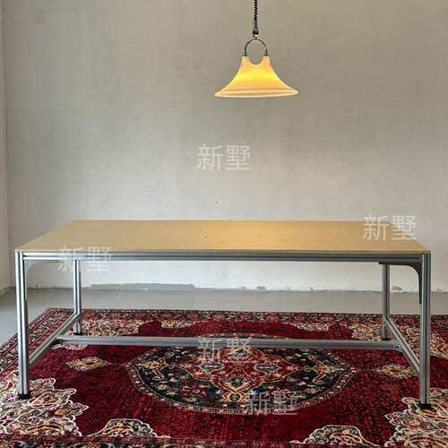 简约现代桦木海洋板铝型材办公电脑桌长方形桌卧室书房书桌工作台