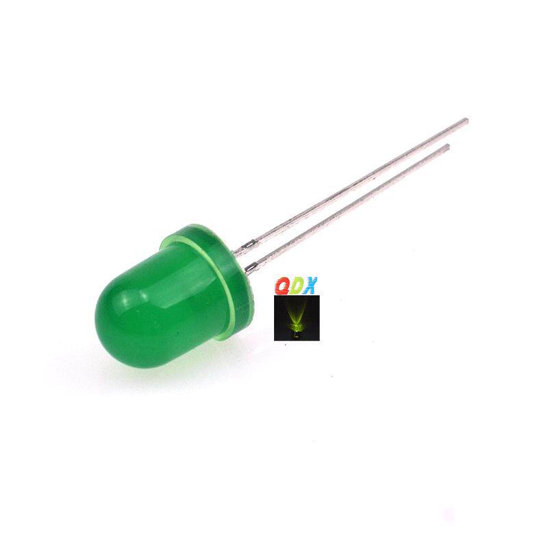F8绿发普绿灯绿色灯泡指示灯三元绿灯珠LED8mm直插发光二极管