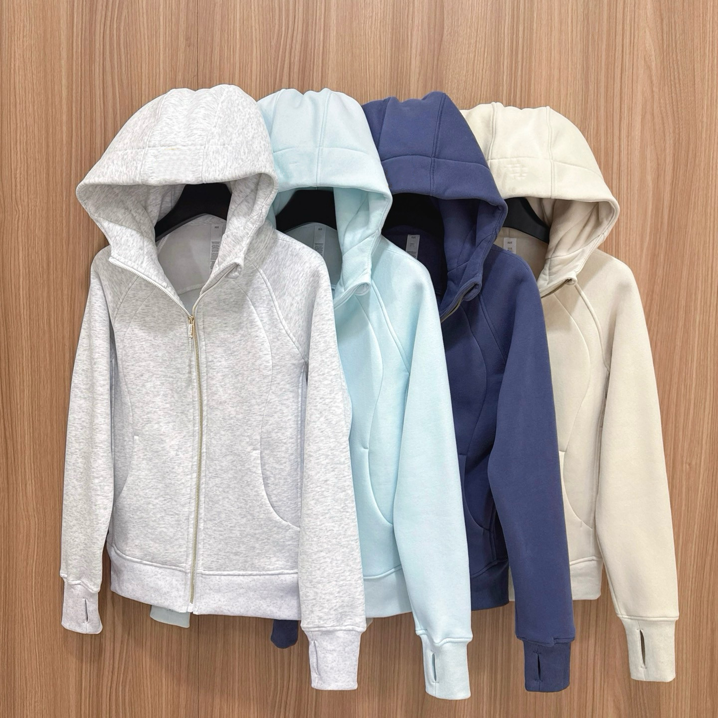 SYARURU Scub PIush加厚版修身长款连帽外套卫衣加绒休闲外穿健身