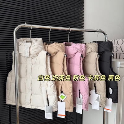 SYARURU Wander Puf四格泡芙羽绒马甲背心运动健身瑜伽休闲外穿女