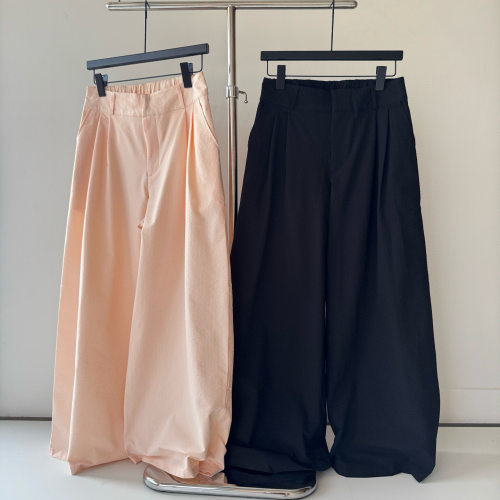 SYARURU北美A家High- Waist高腰褶皱西装裤运动休闲外穿宽松国际