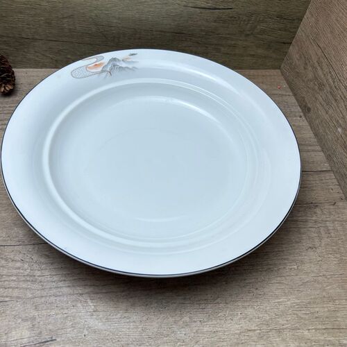 酒店餐具干锅蜡烛保温加热鱼盘圆形汤盘陶瓷热菜盘明炉烧菜盘