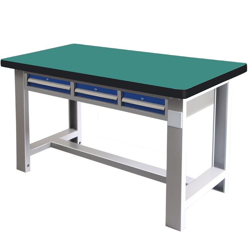 防静电实验台工作台试验室边台车间钳工维修操作桌带三抽屉工作台