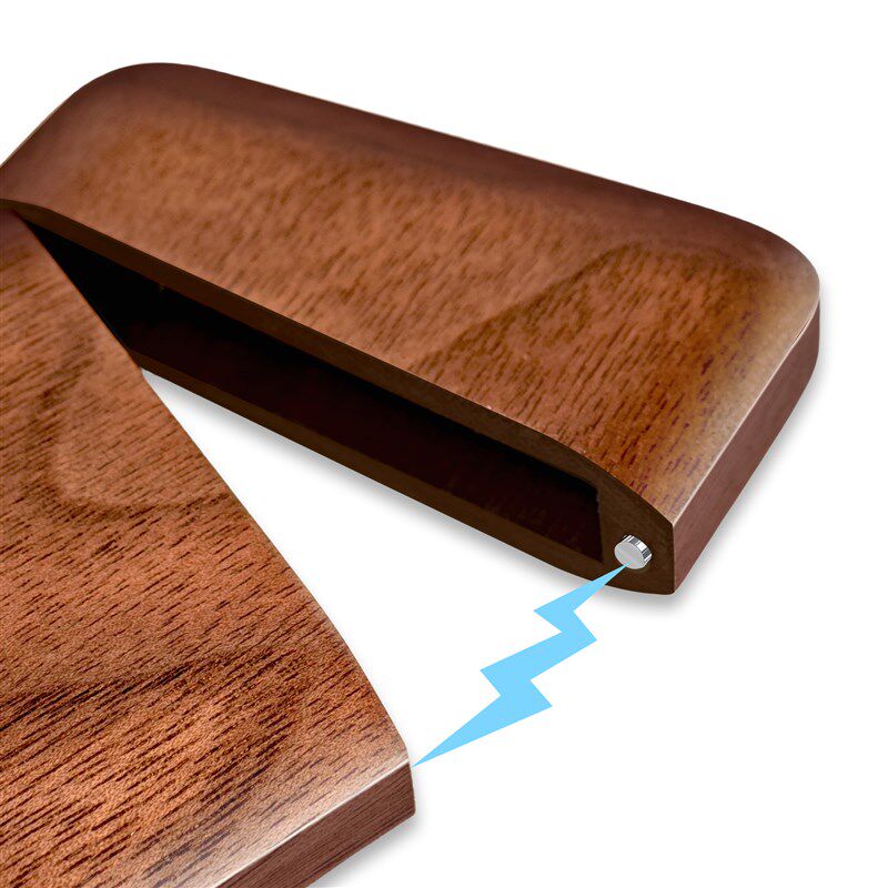 桃实木名片盒创意个性化式木质商务礼品高档打火机名片夹