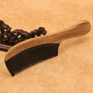 绿檀牛角木梳子天然按摩梳防静电常州梳篦礼盒商务礼品家用防脱发