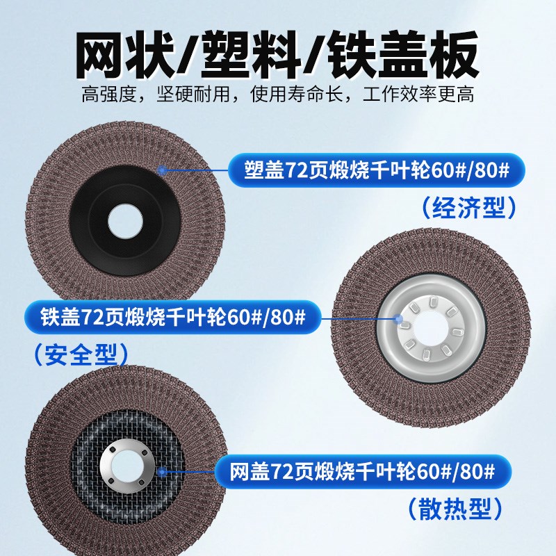 大白鲨百叶片百叶轮角磨机打磨片百页轮抛光轮花叶轮砂布轮白叶轮