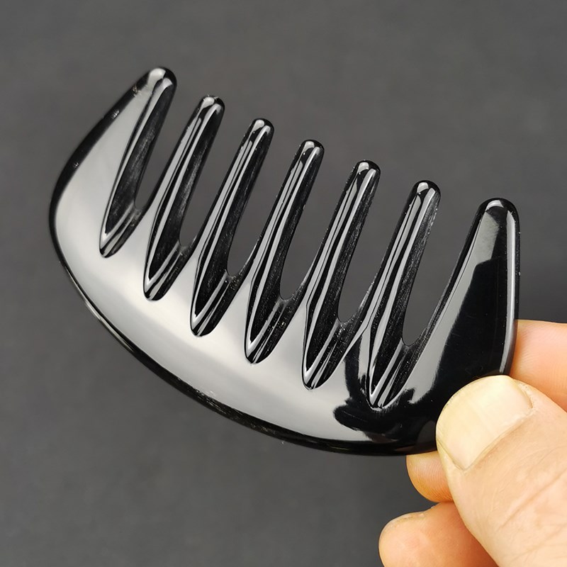 珍角堂雪山藏牦牛头部经络保健按摩天然加厚宽齿头皮防静电牛角梳