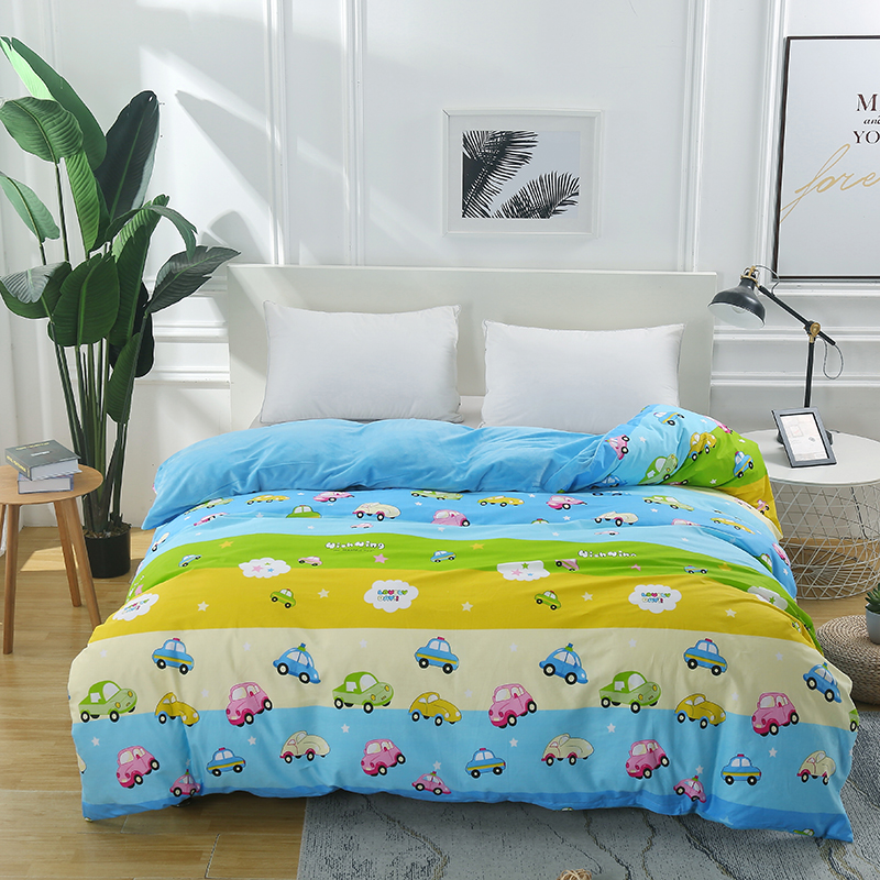 棉加绒被套A面水晶绒B面棉被罩1.5m单双人卡通儿童珊瑚绒学生宿舍