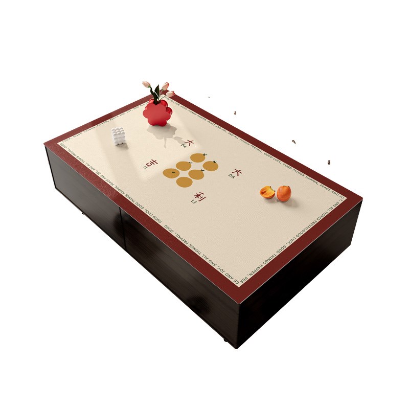 个性国潮茶几桌布防水防油免洗防烫台面垫子高级感皮革餐桌垫台布 - 封面