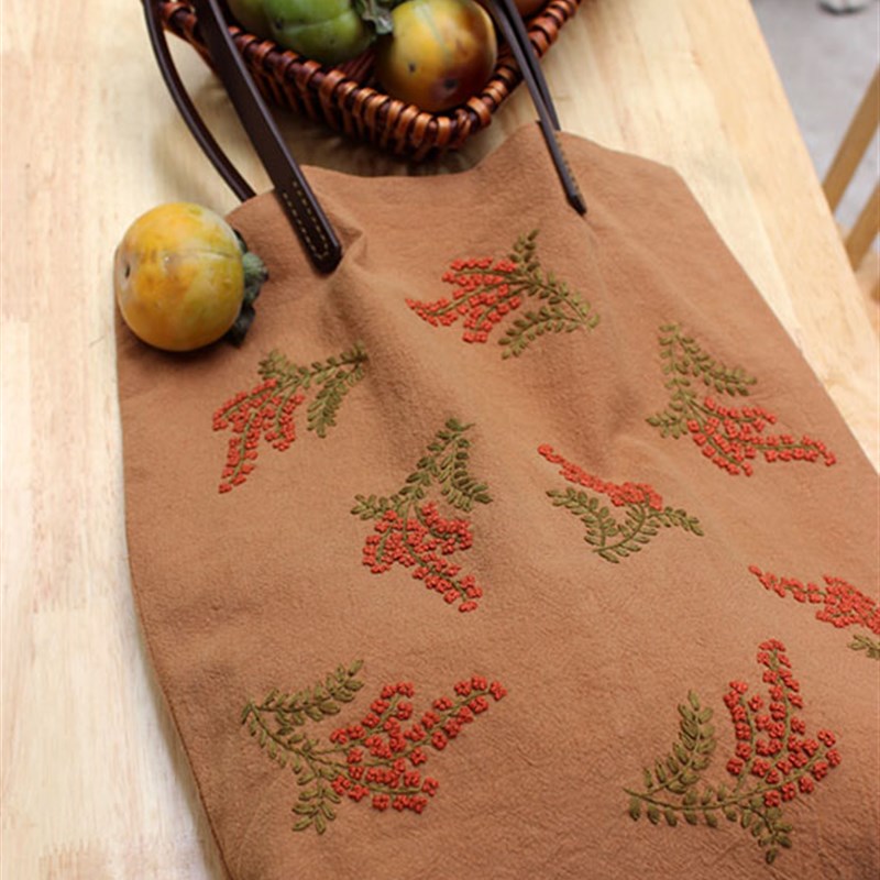 壁花壁树【秋意浓浓单肩包】欧式刺绣材料包单肩包diy包非成