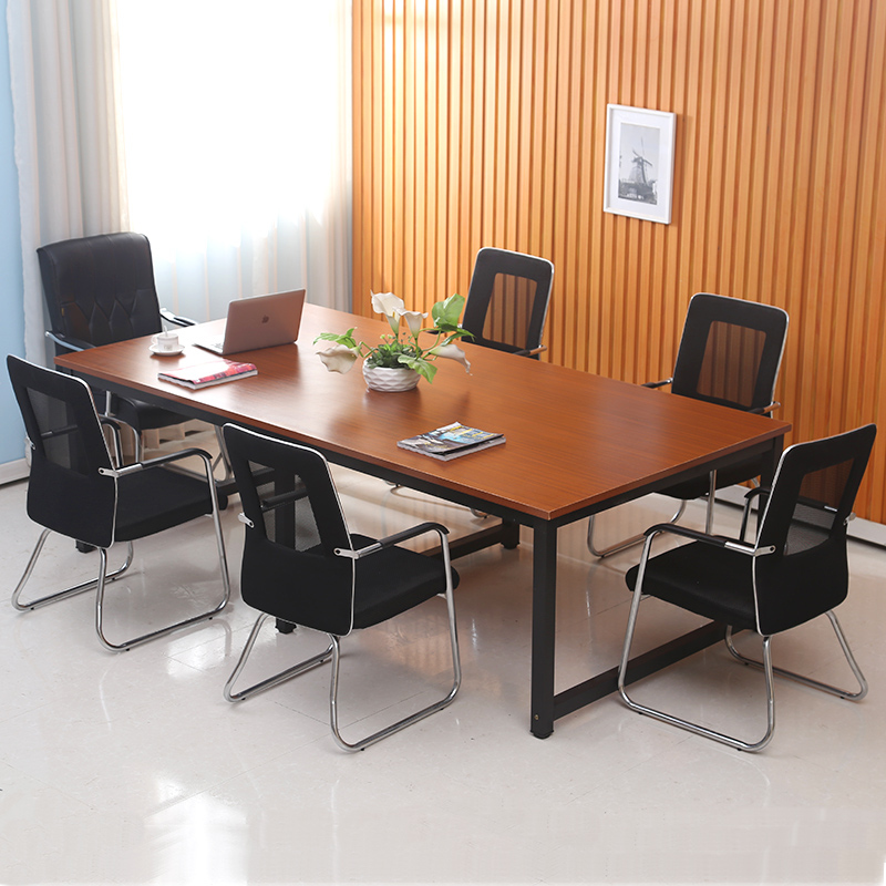 天津办公会议桌长桌现代长方形职员长条桌子培训洽谈桌椅