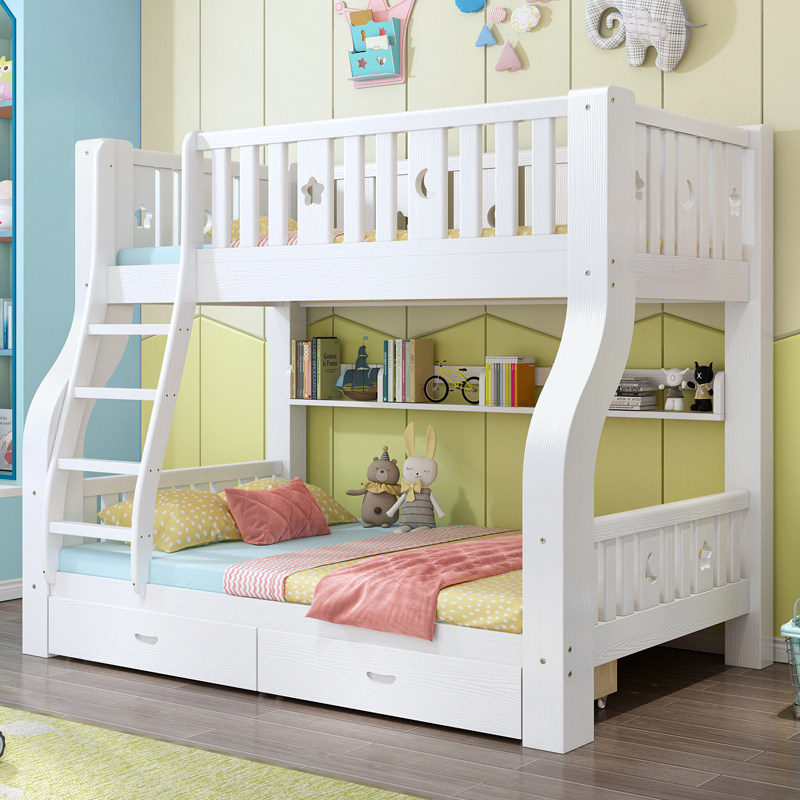 上下床层床全实木高低床家用多功能上下铺木床儿童床子母床