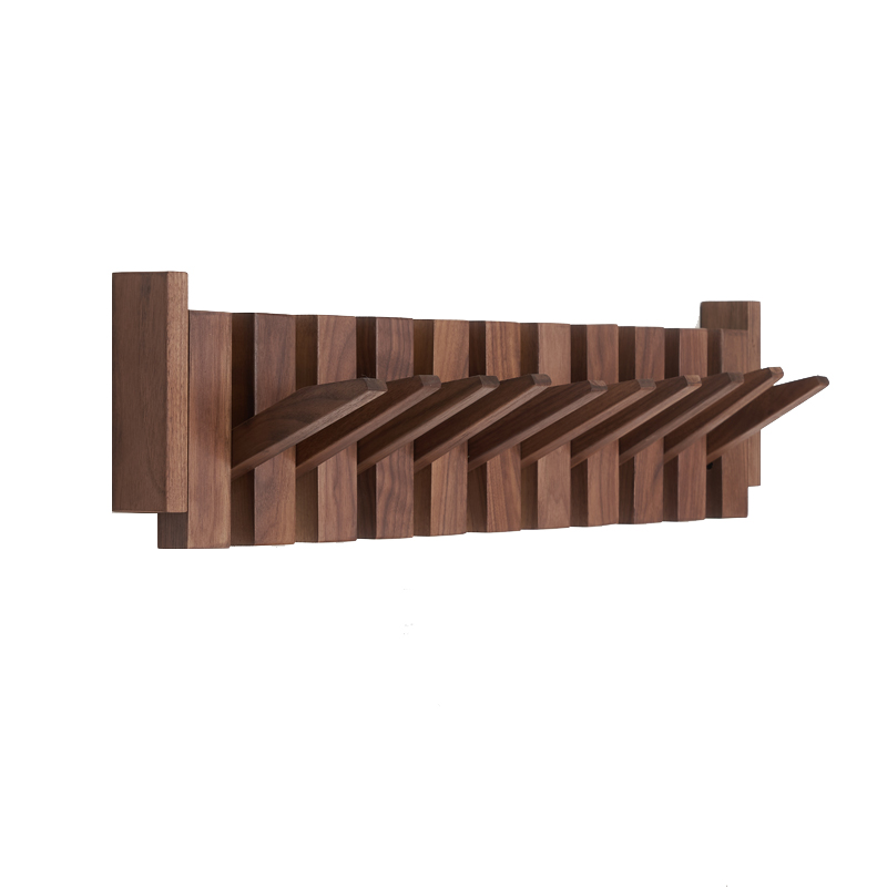 玄关进门后挂衣钩壁挂墙上免打孔实木琴键挂钩创意轻风装饰钩