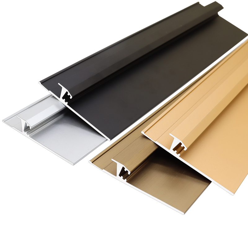 护墙板踢脚线5厘厘9厘厘厘墙板配铝合金线条内嵌式收边条
