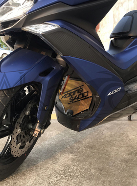 适用光阳赛艇IING  年改装水箱网护罩水箱保护罩散热