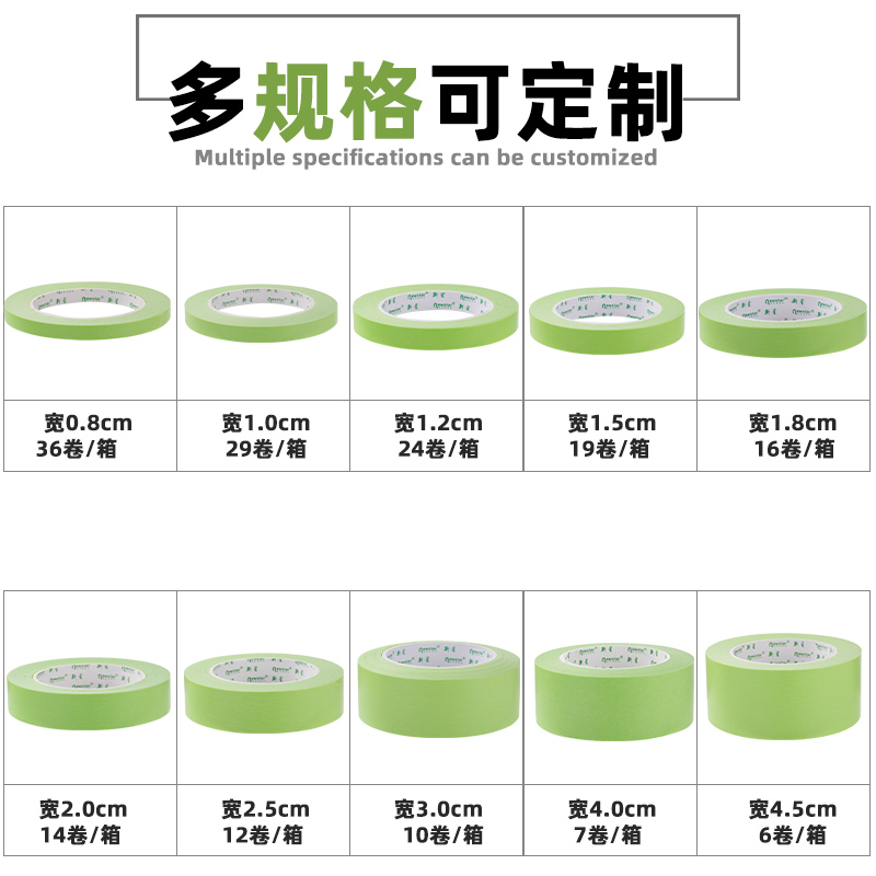 弱粘性美纹纸胶带整箱乳胶漆分色带墙面无痕不粘胶带乳胶漆低粘度