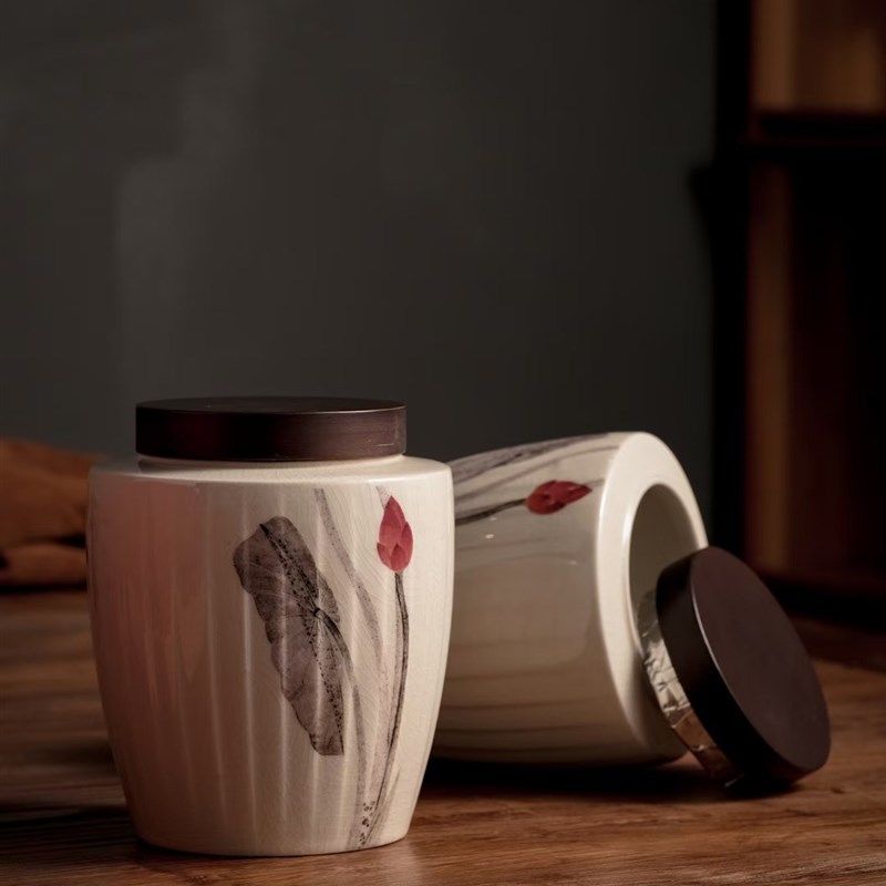 单瓷罐礼盒绿茶瓷罐红茶瓷罐金骏眉普洱茶瓷罐散茶瓷罐茶叶瓷罐