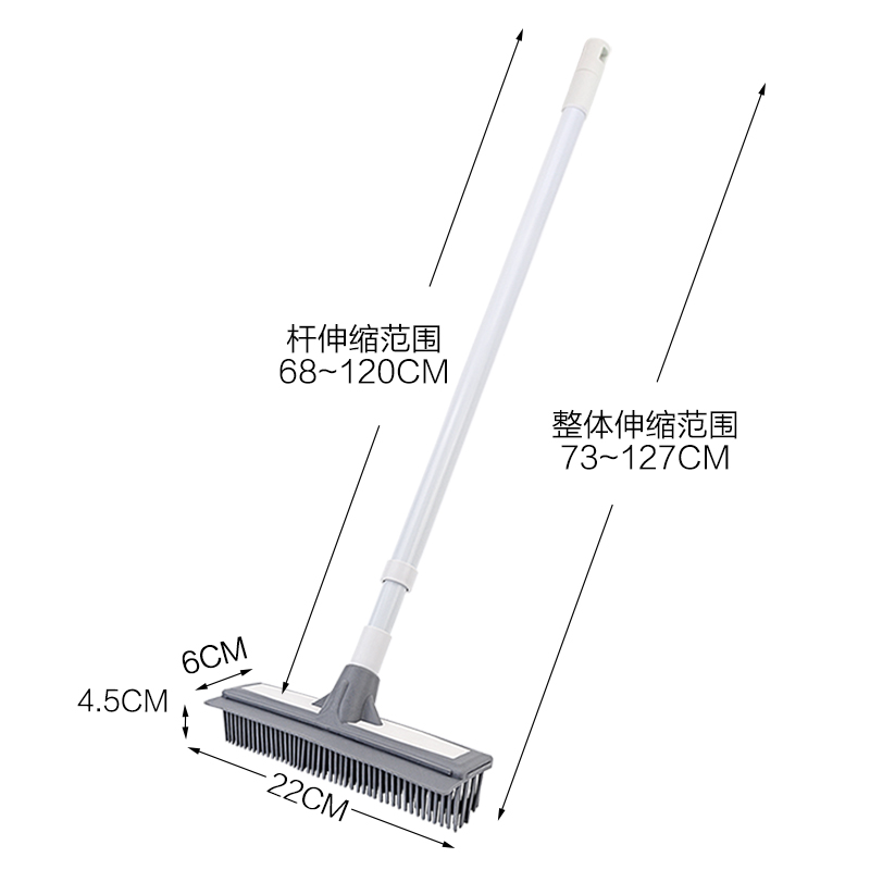 出口优品软胶长柄卫生间地板刷浴室瓷砖缝隙地面刮水软毛清洗刷子