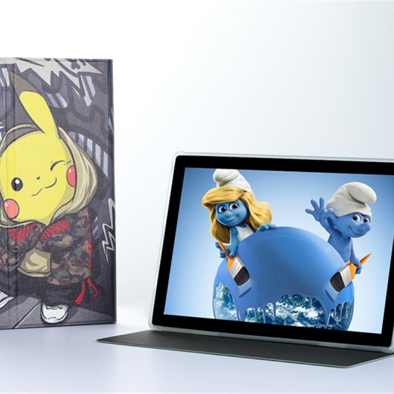 赫言5平板电脑保英寸学生I学习机软壳包边皮卡通彩图小恐龙支撑