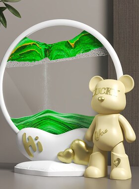 沙漏流沙画客厅电视柜橱柜茶几桌面高级感装饰品乔迁业礼品