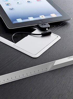 White Deign白色设计创意办公文具铝合金直尺子金属商务办公礼品