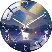 帝斓钟表挂钟客厅创意时钟墙上免打挂表卧室石英钟时尚 静音