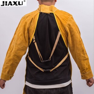 牛皮电焊防护服焊工工作服防烫阻燃耐高温耐磨反穿衣整皮焊接围裙