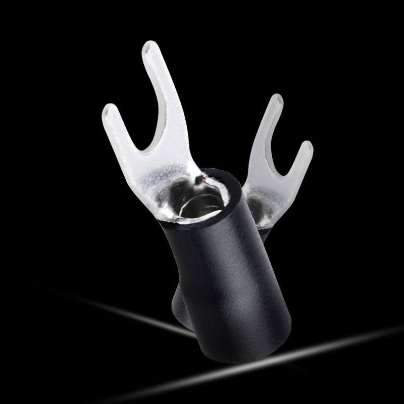 V.5-5/Y叉型预绝缘端子电线缆接头冷压接线端子U型铜插簧紫铜