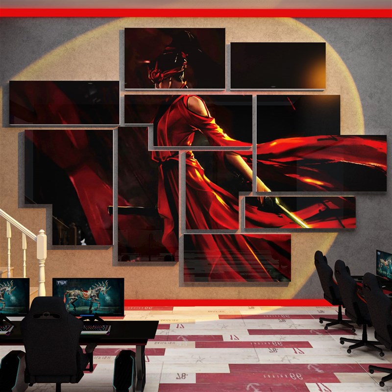 电竞酒店房间挂画永劫无间游戏海报装饰画网吧网咖壁画卧室床头画