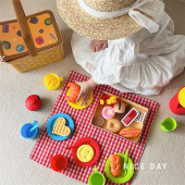 韩国儿童过家家宝宝露营野餐篮男仿真厨具装