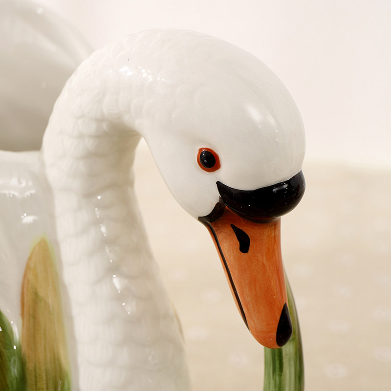 欧式天鹅陶瓷瓶高档家居工艺装饰瓶插水培瓶凉水罐,家居饰品,花瓶,淘宝优惠券,粉丝福利购,淘宝优惠卷