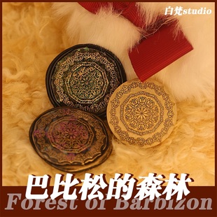 白梵火漆in复古婚礼请柬DI蜡封章巴比松 窗火漆印章 森林装