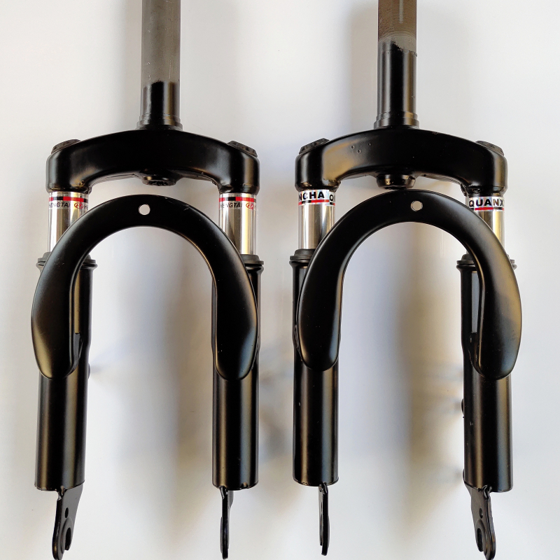 代驾车前减震折叠车车电动车款前叉碟刹避震微单1寸