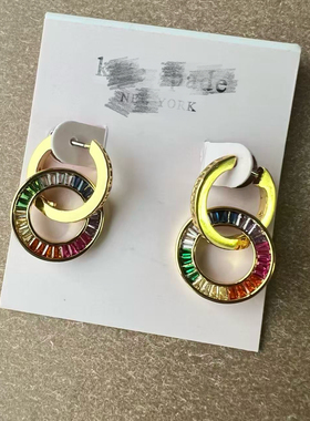 外贸出口新款 彩虹耳钉彩色项链 趣味十足的首饰！k系列