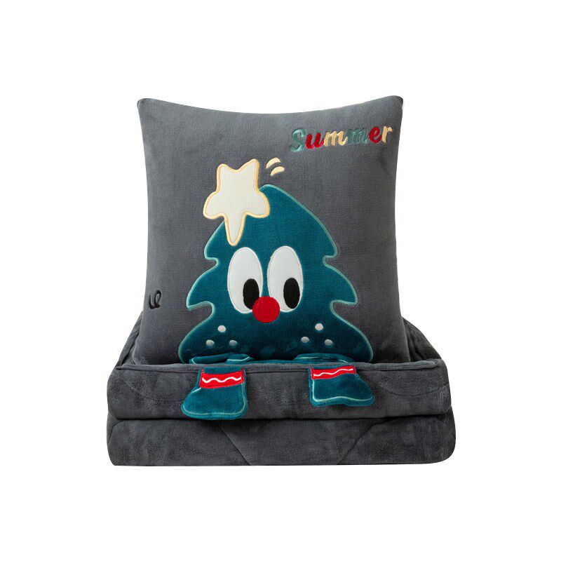 加厚两用抱枕被靠垫枕头被午休保暖汽车沙发办公室二合一折叠卡通