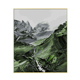 大尺寸竖手绘数字油画填充风景雪山油彩画客厅山川玄关装 饰