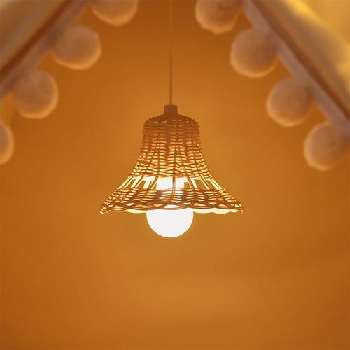 小圆肚儿童帐篷装饰灯手工编织灯罩摄影道具手工编织藤编灯吊灯