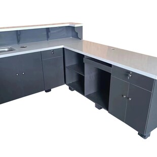 大理石台面洗切台百果园水果店单层果切打包台