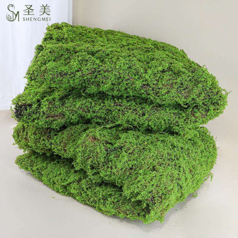 仿真苔藓草坪棕丝青苔草皮背景植物墙装饰绿植微景观植绒草皮绿植