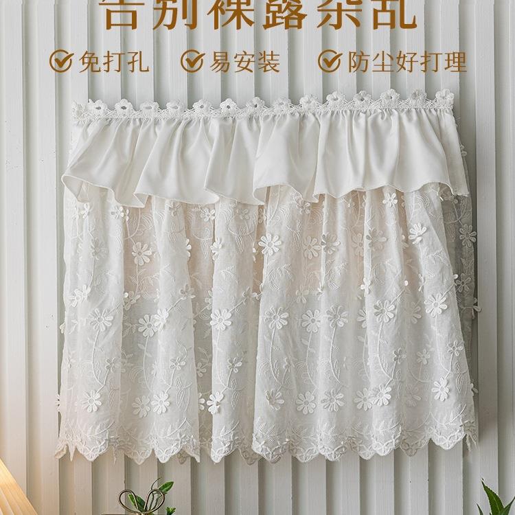 创意电表箱网线盒遮挡装饰帘蕾丝魔术贴遮丑帘免打孔墙面装饰遮盖图片