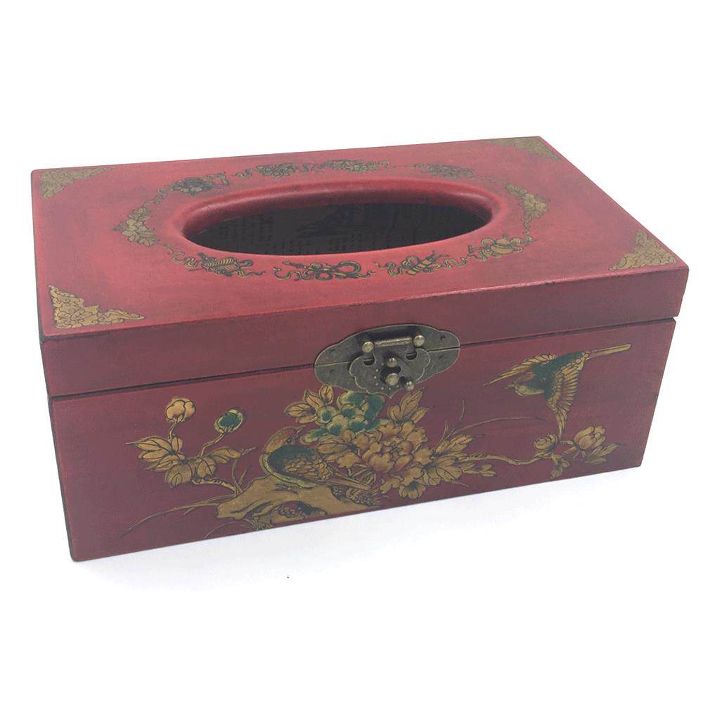 仿古纸巾盒古韵木制创意文玩手工木头木片雕刻木艺