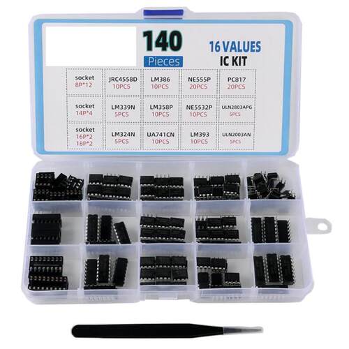 16个140件IC 组合套件LM324 LM339 LM358P LM386 LM393 NE5532