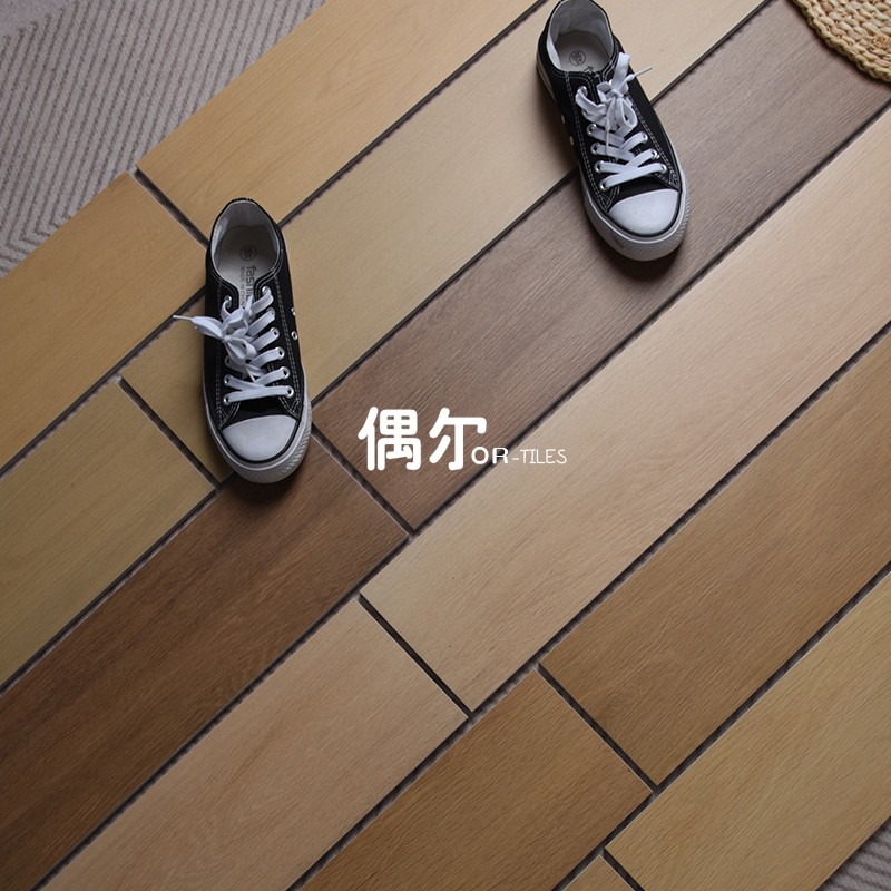原木风全瓷木纹砖150900客餐厅卧室服装店仿木地板砖防滑耐磨地砖